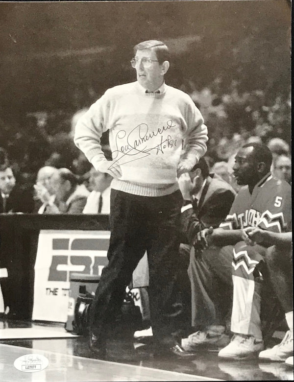 Lou Carnesecca Autographed 8x10 Photo (JSA)