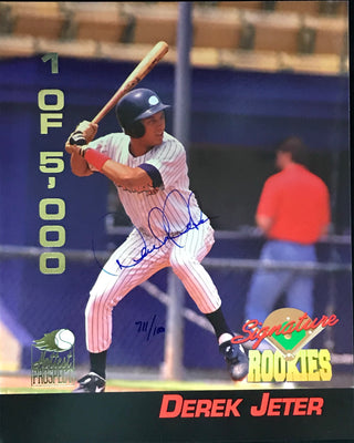 Derek Jeter Signed 8x10 Baseball Photo (JSA)