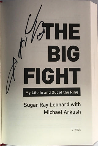 Sugar Ray Leonard Autographed The Big Fight Book
