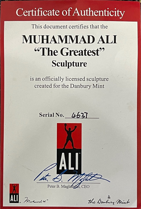 Muhammad Ali "The Greatest" Statue w COA Limited Edition Numbered Danbury Mint