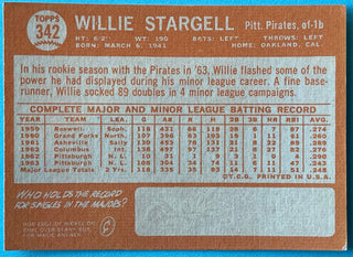Willie Stargell 1964 Topps Baseball Card #342