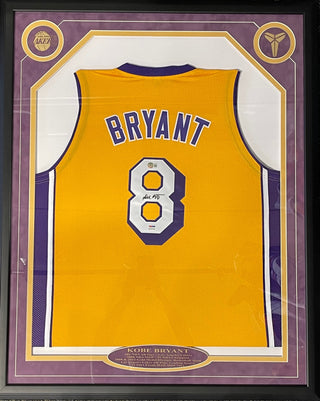 Kobe Bryant Autographed Framed Los Angeles Lakers Jersey (PSA & Beckett)