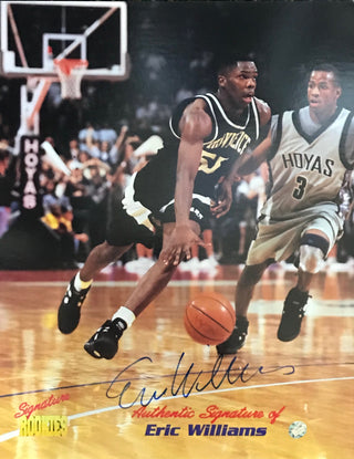 Eric Williams Autographed 8x10 Basketball Photo Card (JSA)