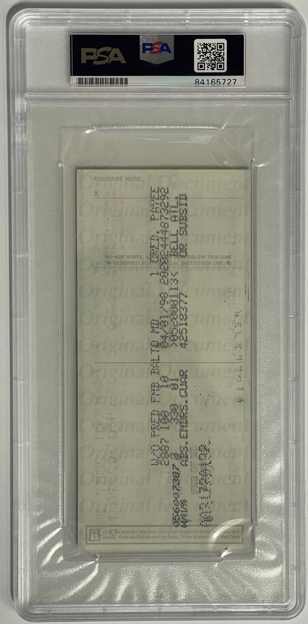 Bill Russell Signed Personal Check (PSA Slabbed)