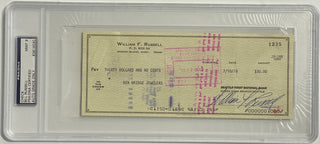 Bill Russell Signed Personal Check (PSA Slabbed)