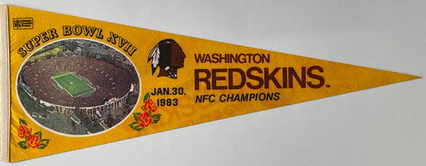 1983 Washington Super Bowl XVII NFC Champions Pennant
