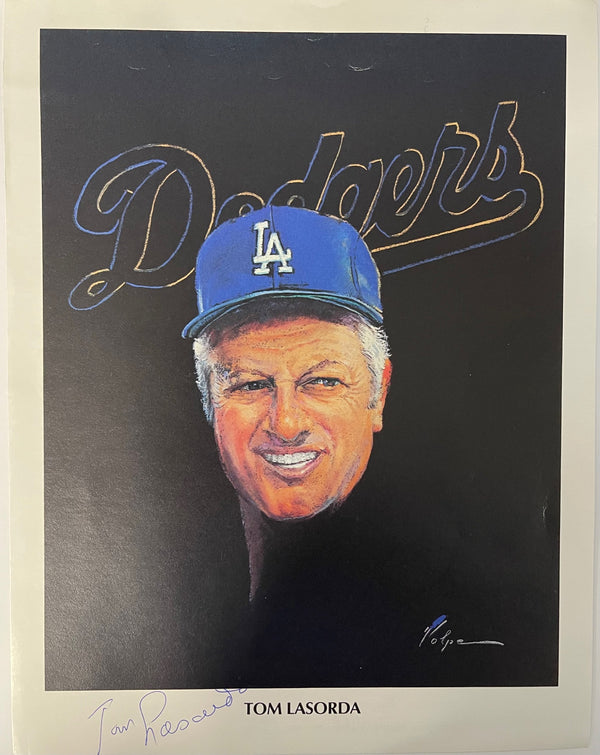 Tommy Lasorda Autographed 8x11 Magazine Page Los Angeles Dodgers