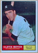 1961 Topps Clete Boyer New York Yankees Baseball Card #19