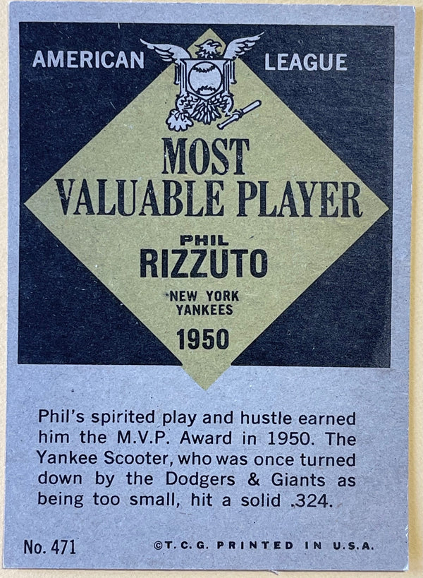 1961 Topps Phil Rizzuto New York Yankees Baseball Card #471