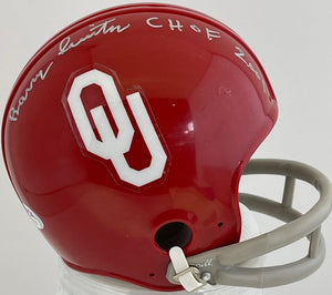 Barry Switzer Autographed Oklahoma Sooners Mini Helmet (PSA)
