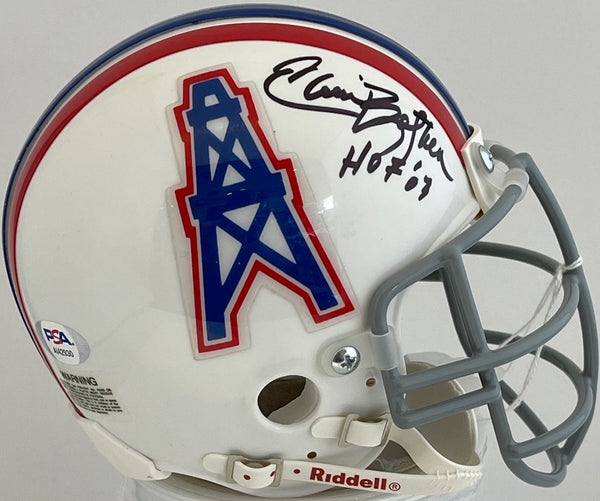 Elvin Bethea Autographed Houston Oilers Mini Helmet (PSA)