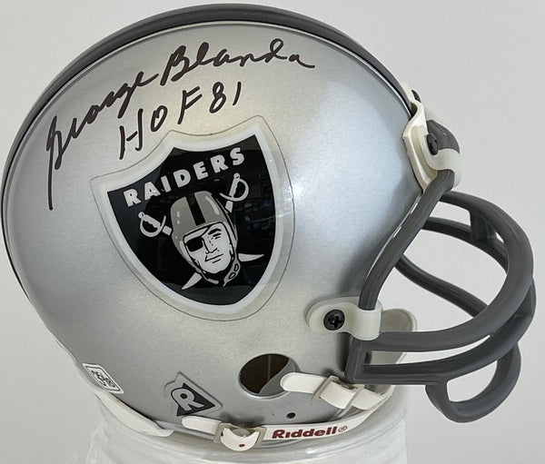 George Blanda Autographed Oakland Raiders Mini Helmet (PSA)