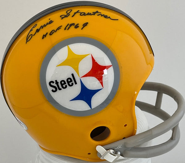 Ernie Stautner Autographed Pittsburgh Steelers Mini Helmet (PSA)