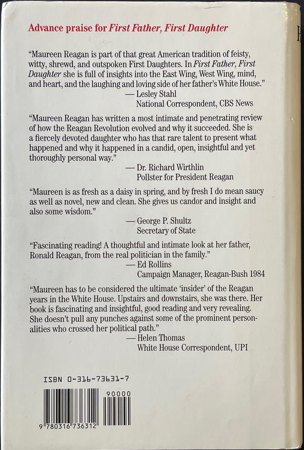 Maureen Reagan First Father First Daughter A Memoir Autographed Book
