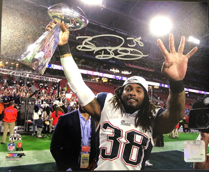 Brandon Bolden Autographed 8x10 Football Photo