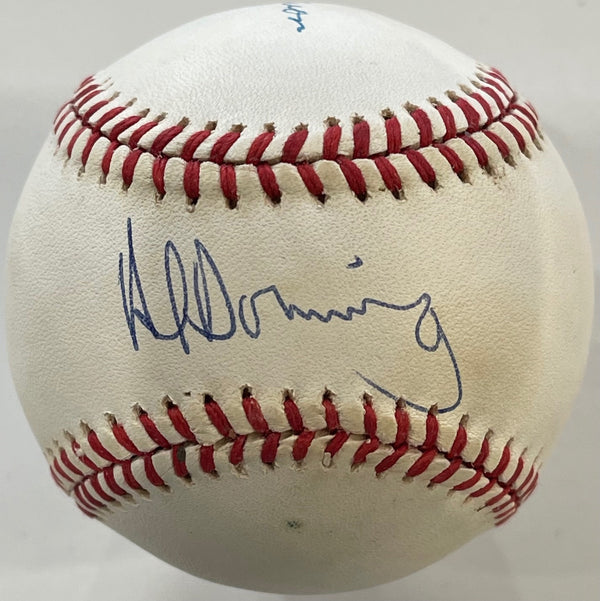 Hank Aaron & Al Downing Autographed Official American League Baseball