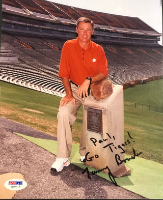 Tommy Bowden Autographed 8x10 Photo PSA