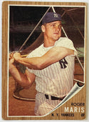 1962 Topps Roger Maris New York Yankees Baseball Card #1