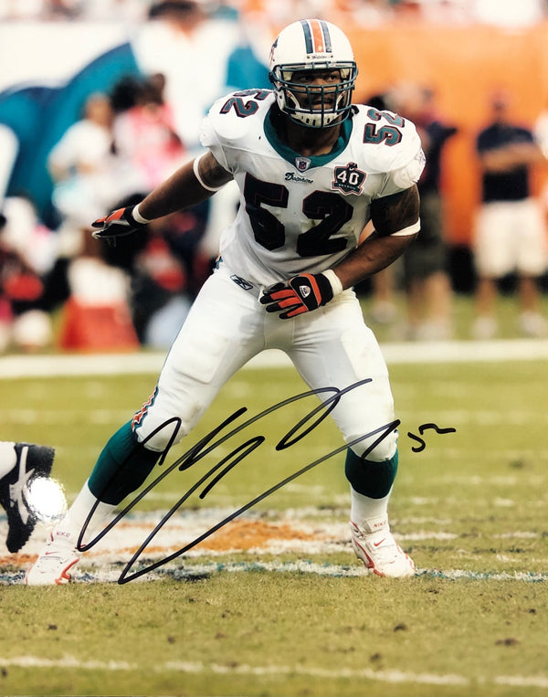 Channing Crowder Autographed 8x10 Football Photo