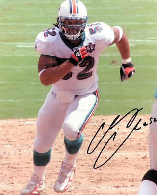 Channing Crowder Autographed 8x10 Football Photo