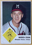 1963 Fleer Warren Spahn Milwaukee Braves Baseball Card #45