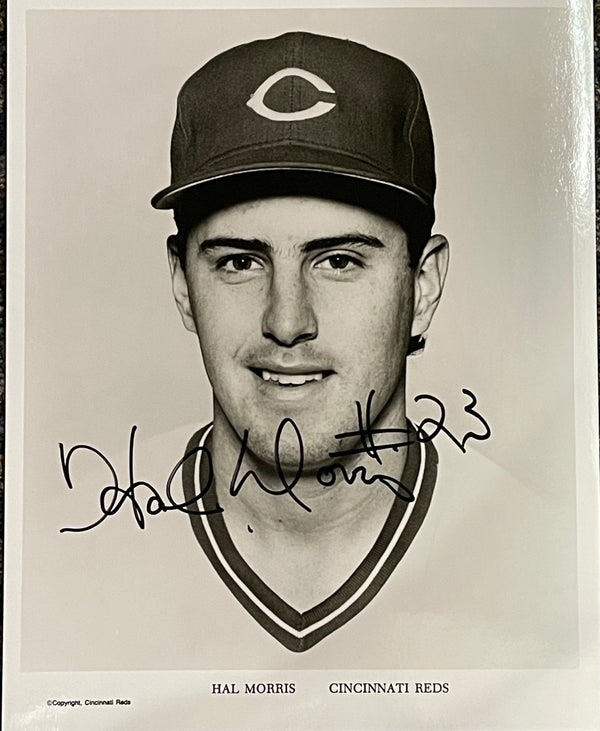 Hal Morris Autographed Cincinnati Reds 8x10 Photo