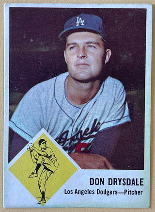 1963 Fleer Don Drysdale Los Angeles Dodgers Baseball Card #41