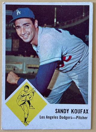1963 Fleer Sandy Koufax Los Angeles Dodgers Baseball Card #42