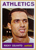 1964 Topps Rocky Colavito K C Athletics Baseball Card #320