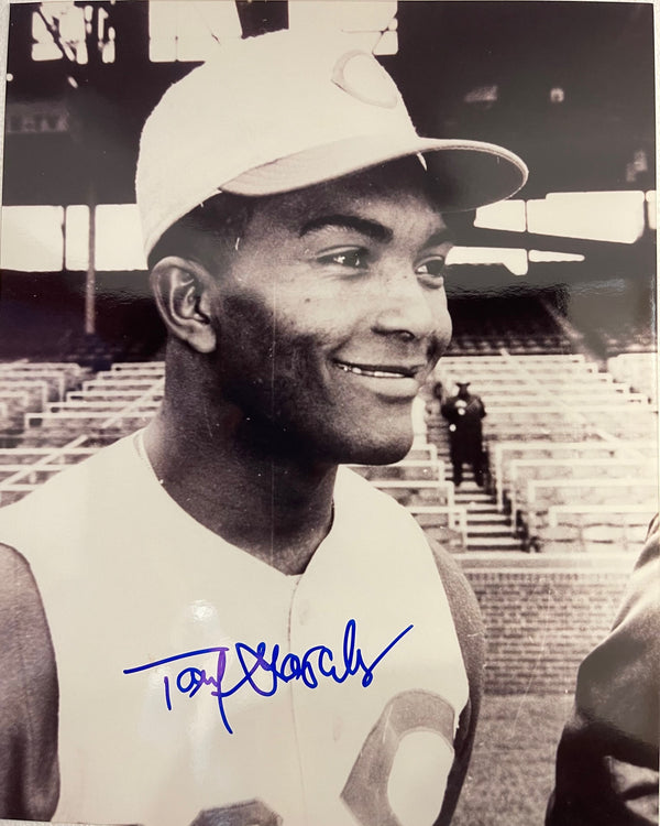 Tony Gonzalez Autographed Cincinnati Reds 8x10 Photo