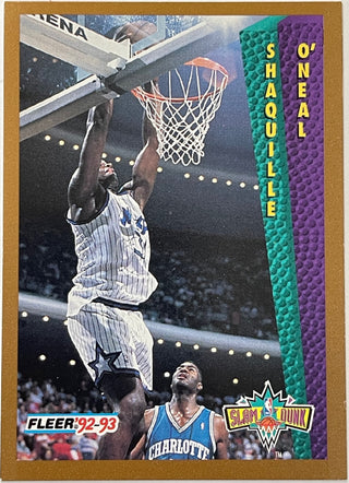 Shaquille O'Neal 1992-93 Fleer Slam Dunk Rookie Card #298