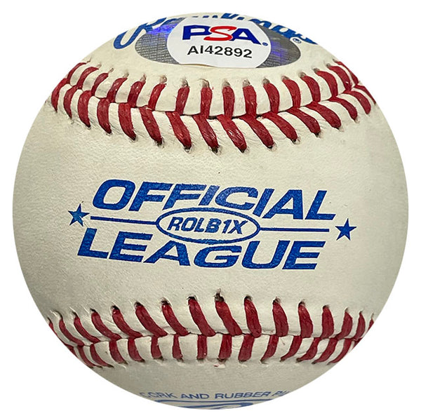 Johnny Kucks "56, 58 WS Champs" Autographed Baseball (PSA)