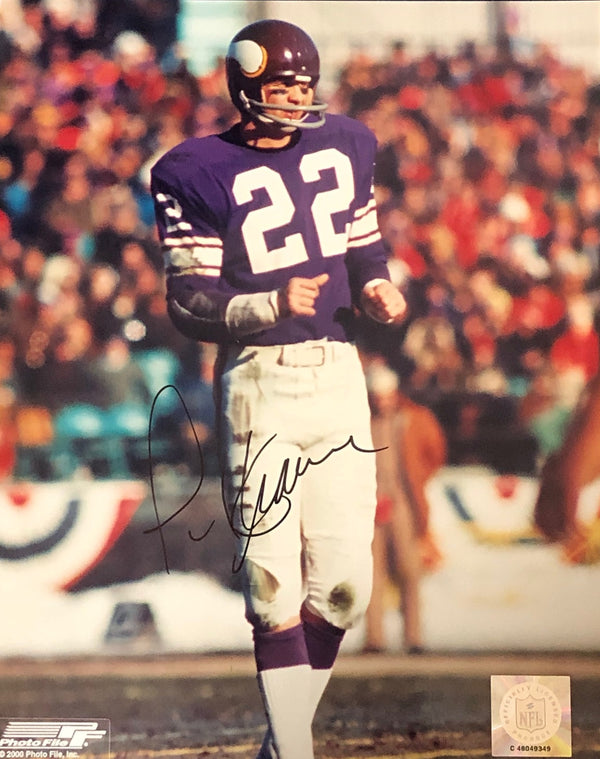 Paul Krause Autographed 8X10 Photo