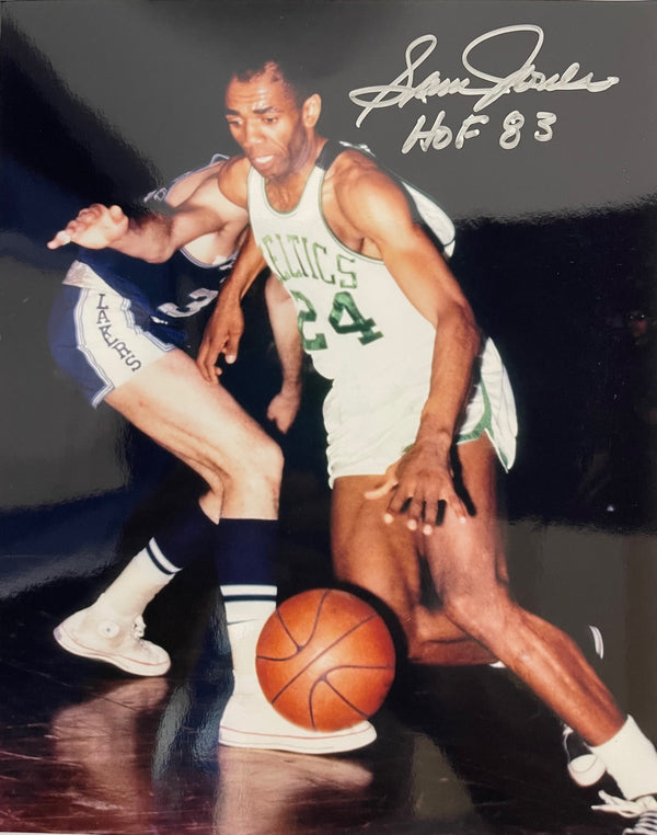 Sam Jones Autographed HOF 8x10 Photo