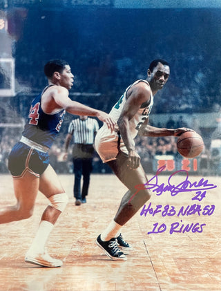 Sam Jones #24 Autographed 8x10 Basketball Photo