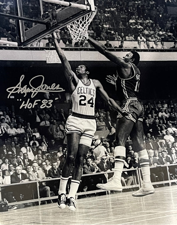Sam Jones HOF 83 Autographed 8x10 Basketball Photo
