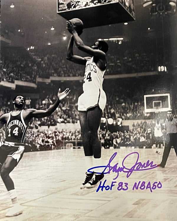 Sam Jones Autographed 8x10 Basketball Photo