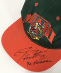 Gino Terreta Miami Hurricanes Autographed Hat (PSA)