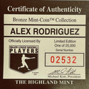 Alex Rodriguez Bronze Mint Medallion Coin