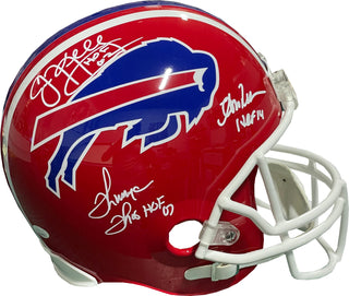 Jim Kelly, Thurman Thomas & Andre Reed Autographed Buffalo Bills Helmet (JSA)