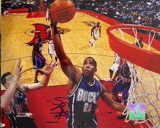 Michael Redd Autographed Basketball 8x10 Photo