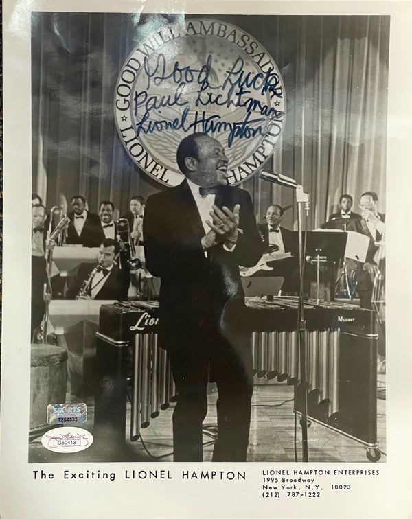 Lionel Hampton Signed 8x10 Photo (JSA)