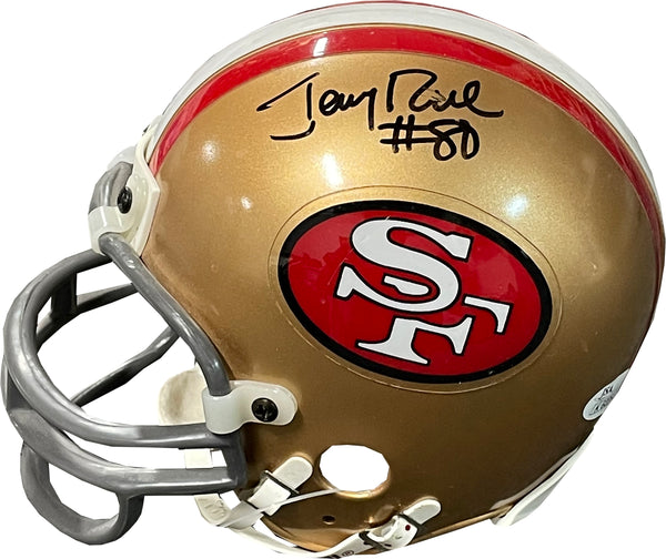 Jerry Rice Autographed San Francisco 49ers Mini Helmet (JSA)