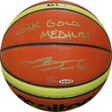 LeBron James "2x Gold Medalist" Autographed Molten Basketball (UDA)