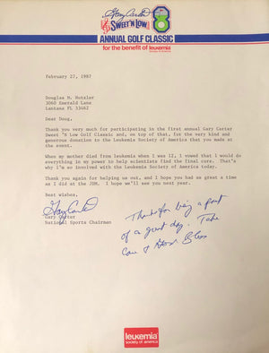 Gary Carter 8X10 Letter