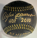 Andre Dawson Autographed Stat Official Black Baseball