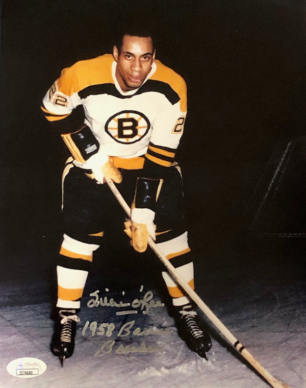 Willie O'Ree Autographed 8x10 Hockey Photo (JSA)