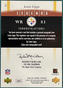 Louis Lipps 2006 Upper Deck Legends Autographed Card