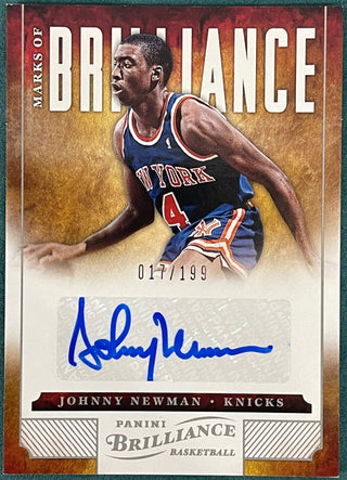 Johnny Newman 2013 Panini Brilliance Autographed Card 17/199