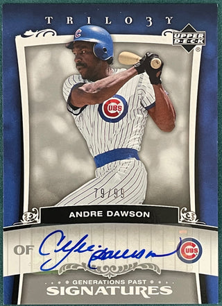 Andre Dawson Autographed 2005 Upper Deck Trilogy Card 79/99